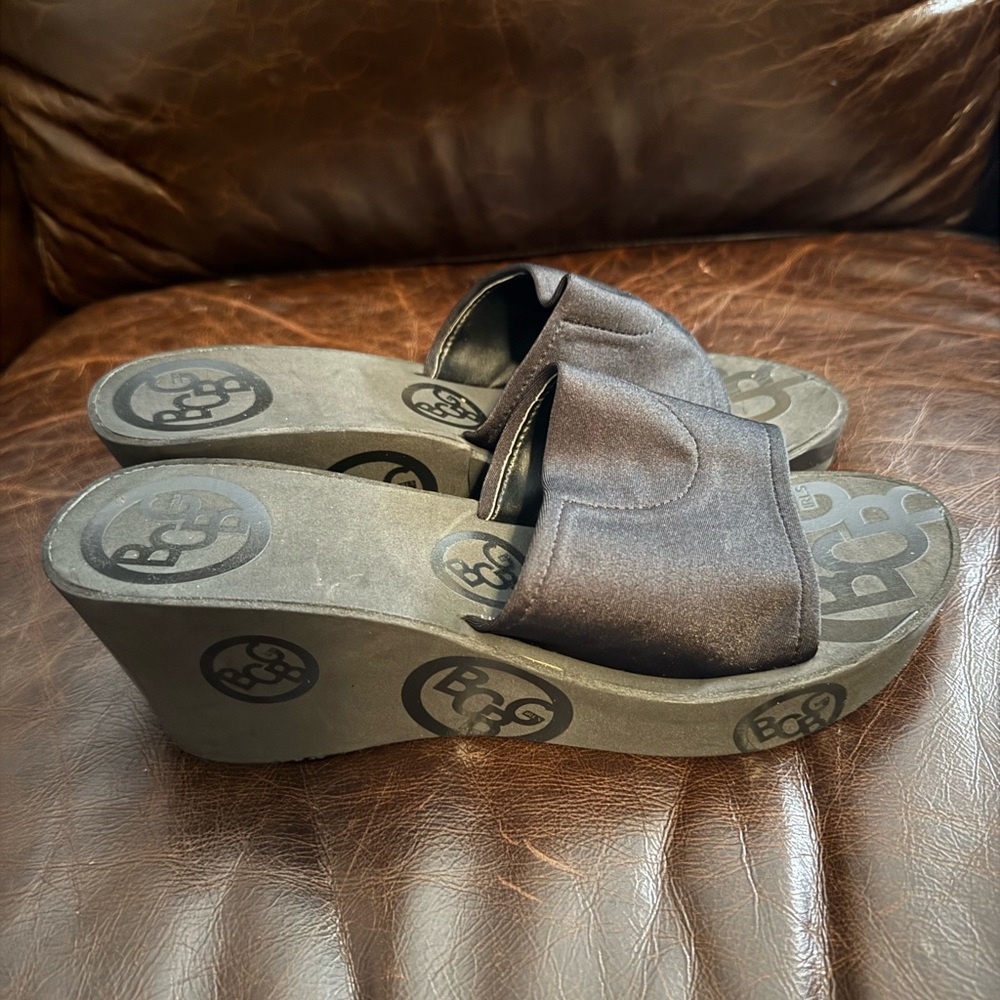 BCBGirls - Black Wedge Sandals